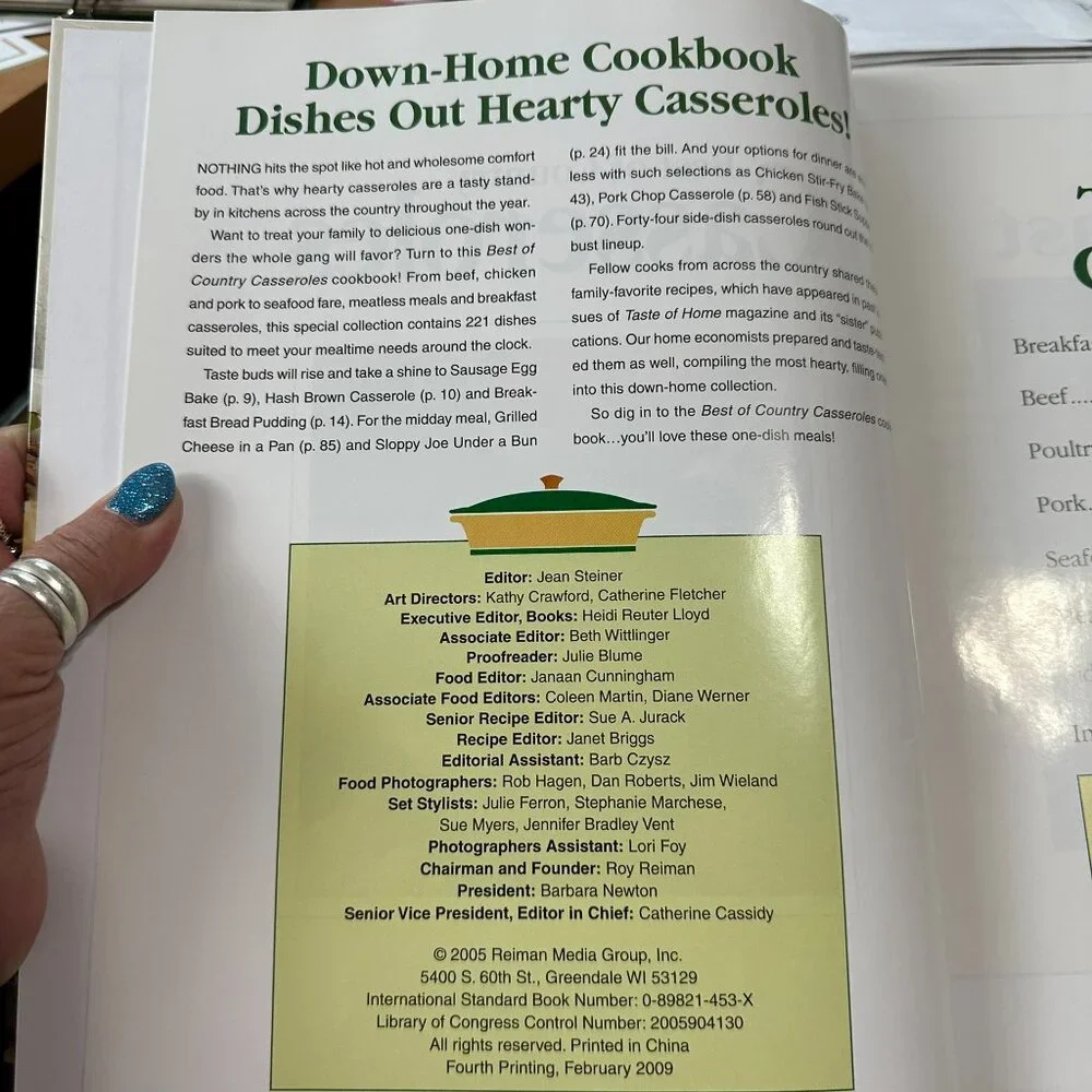 Taste of Home Ground Beef & Best of Country Casseroles Cookbooks Reiman Media